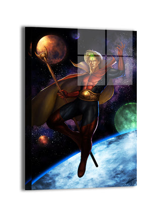Cosmic Ascendant Wall Art Metal Print – Adam Warlock by Daphne Gragera