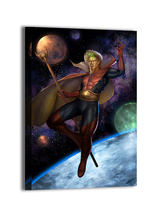 Cosmic Ascendant Wall Art Canvas Print – Adam Warlock by Daphne Gragera