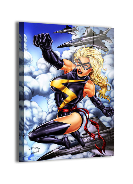Cosmic Champion Ms. Marvel wall art — Marvel vertical print by Julius Abrera, image 1.