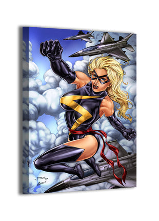 Cosmic Champion Ms. Marvel wall art — Marvel vertical print by Julius Abrera, image 2.