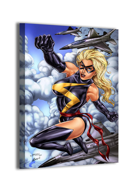 Cosmic Champion Ms. Marvel wall art — Marvel vertical print by Julius Abrera, image 2.