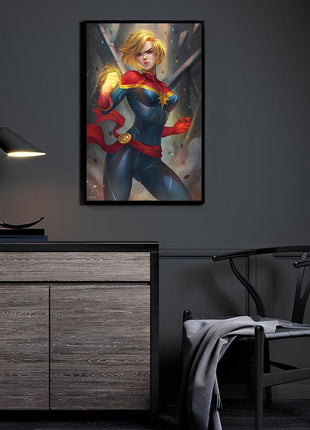 Cosmic Radiance Captain Marvel (Carol Danvers) Marvel wall art by Nopeys