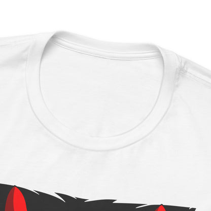 Alt: Crimson Demon Samurai Anime Shirt on white, folded display, anime collector apparel by Snapping Turtle Gallery

