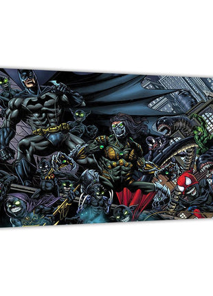 Dark City Descent wall art featuring Batman & The Darkness — alternate artwork view