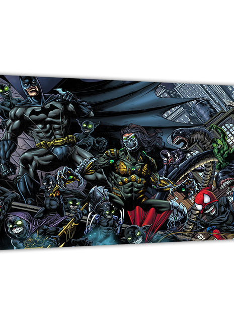 Dark City Descent Wall Art Acrylic Print, Premium Wall Art by Snapping Turtle Gallery