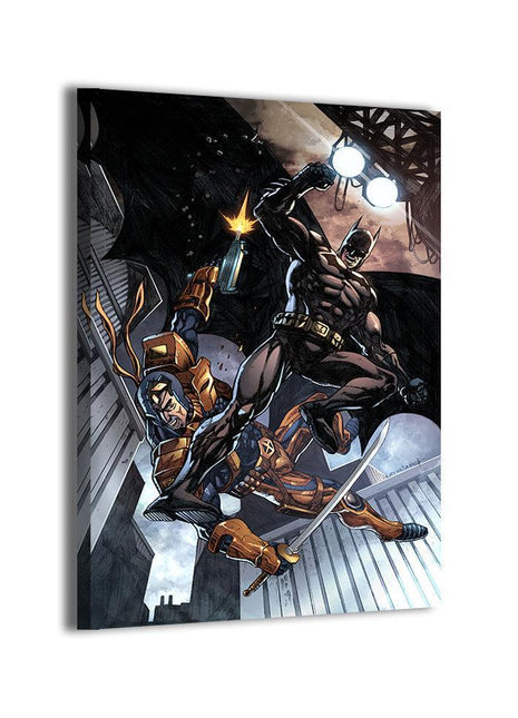 Shop Batman vs Deathstroke canvas wall art by Jey Soliva