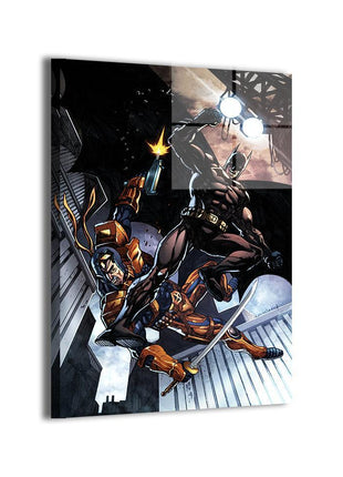 Shop Batman vs Deathstroke metal wall art by Jey Soliva