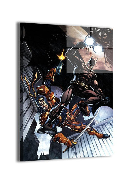 Shop Batman vs Deathstroke metal wall art by Jey Soliva