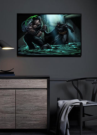 Batman vs Bane Dark Knight vs Venom Warrior Acrylic wall art by Emma J. Jones
