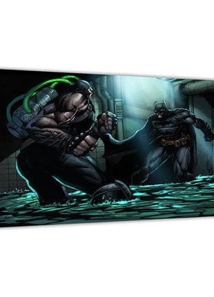 Batman vs Bane Dark Knight vs Venom Warrior Canvas wall art by Emma J. Jones