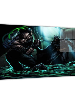 Batman vs Bane Dark Knight vs Venom Warrior Metal wall art by Emma J. Jones