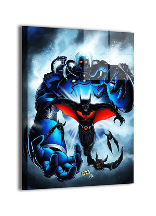 Batman Beyond vs Mr. Freeze metal wall art by Richard Bue