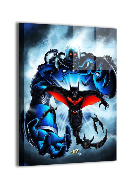 Batman Beyond vs Mr. Freeze metal wall art by Richard Bue