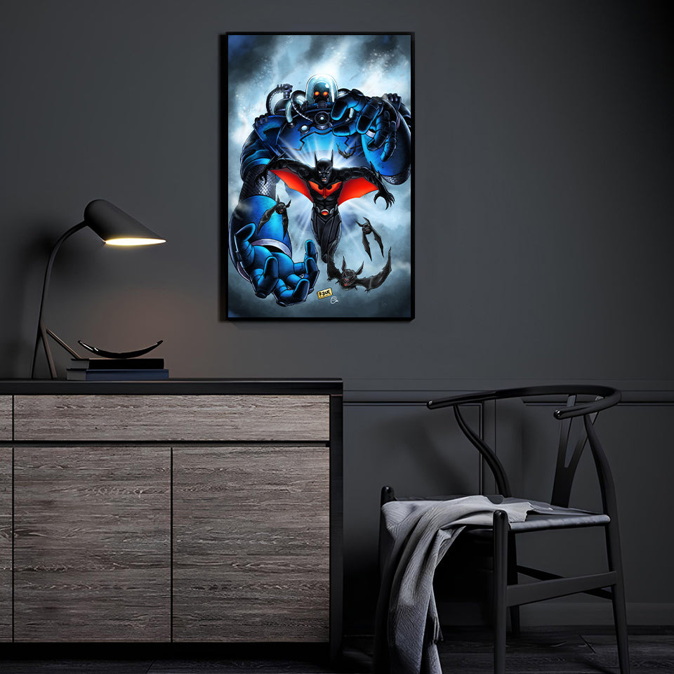 Dark Tomorrow Clash Wall Art 11x17 Poster Print – Batman Beyond vs Mr. Freeze by R.Bue and Omi