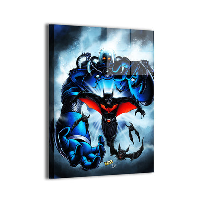 Dark Tomorrow Clash Wall Art 24x36 Metal Print – Batman Beyond vs Mr. Freeze by R.Bue and Omi