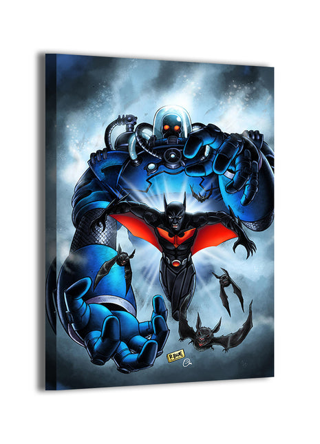 Dark Tomorrow Clash Wall Art 24x36 Canvas Print – Batman Beyond vs Mr. Freeze by R.Bue and Omi