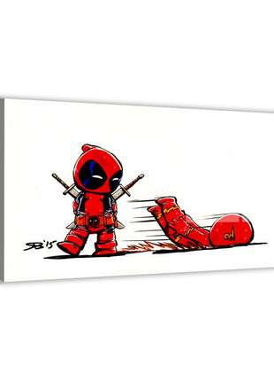 Deadpool; The Flash metal wall art by Rick Basaldua