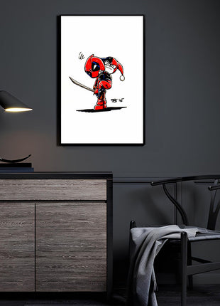 Deadpool & Harley Quinn Wall Art acrylic print by Rick Basaldua