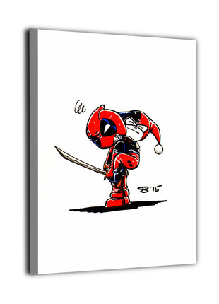 Deadpool & Harley Quinn Wall Art gloss canvas print by Rick Basaldua