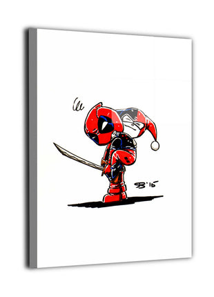 Deadpool & Harley Quinn Wall Art dye-sublimated metal print by Rick Basaldua