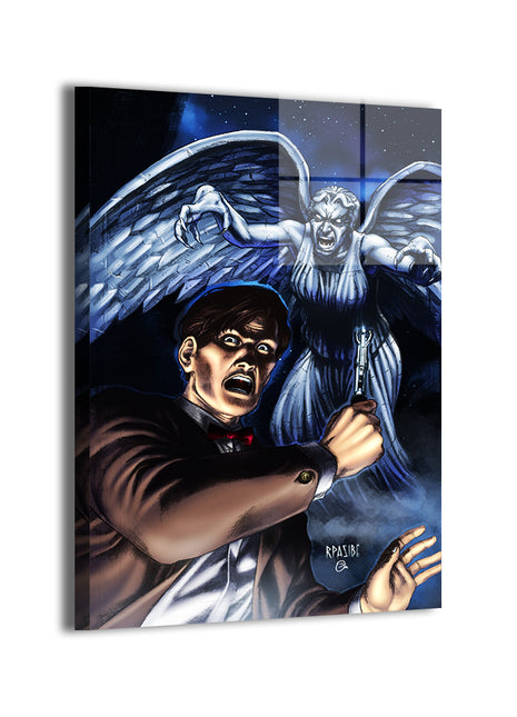 Doctors and Gargoyles Wall Art Acrylic Print, Premium Wall Art by Snapping Turtle Gallery