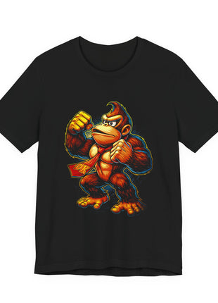 Front view of the black Donkey Kong DK Power Pose Graphic T-Shirt.