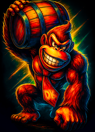 Donkey Kong Donkey Kong wall art in Acrylic, Canvas and Metal