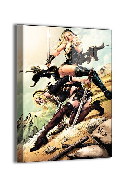 metallic sucker punch artwork with detailed lighting and strong color depth.