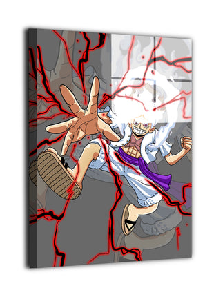 Gear 5 Luffy Drums of Liberation metal wall art by Emmanuel Centeno