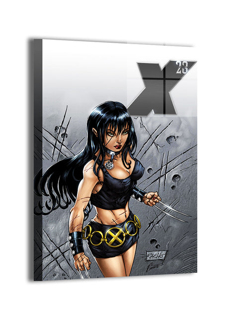 Dual Fury X-23 wall art — Marvel square print by Ray Racho, image 1.