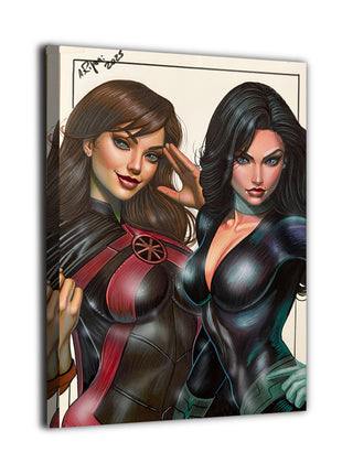 Ms. Martian & Donna Troy canvas wall art by Aurelio Rigoni