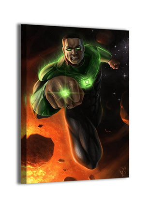 Green Lantern (John Stewart) canvas wall art by Wizyakuza (Ceasar)