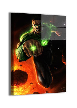Green Lantern (John Stewart) metal wall art by Wizyakuza (Ceasar)