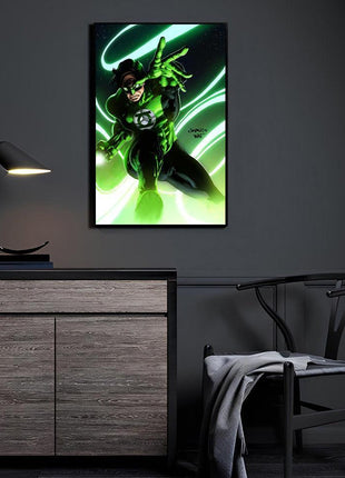 Green Lantern acrylic wall art by Jimbo Salgado