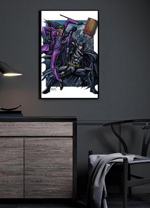 Joker vs Batman Eternal Rivals Wall Art acrylic print by Jey Soliva
