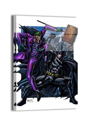 Joker vs Batman Eternal Rivals Wall Art dye-sublimated metal print by Jey Soliva
