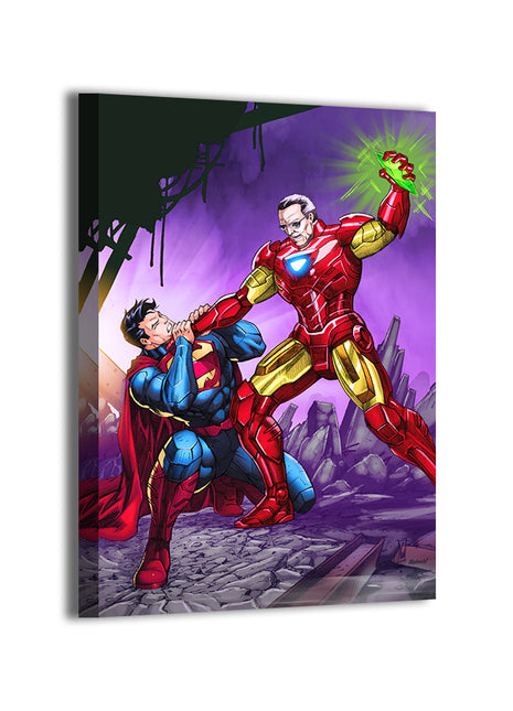 Excelsior Armor Stan Lee vs Superman wall art — Marvel vertical print by Verry Woong, image 2.