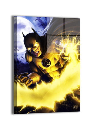 Yellow Lantern Batman Fear’s Dark Knight metal wall art