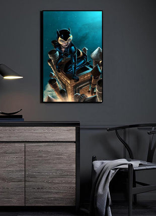 Catwoman Feline Fatale Wall Art acrylic print by Jimbo Salgado and Stephan Lemineur