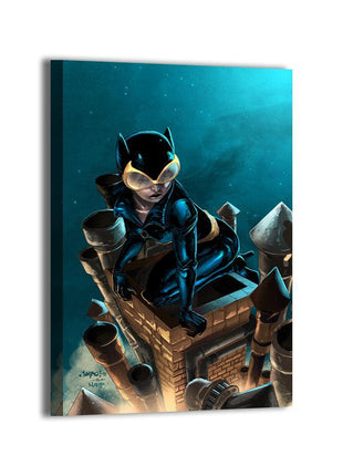 Catwoman Feline Fatale Wall Art gloss canvas print by Jimbo Salgado and Stephan Lemineur