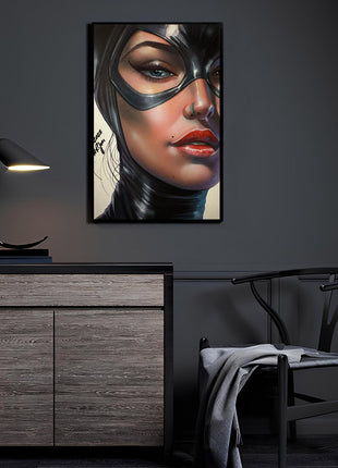 Catwoman Feline Noir Wall Art acrylic print by Aurelio Rigoni