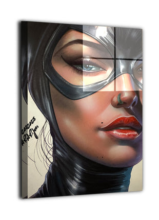 Catwoman Feline Noir Wall Art dye-sublimated metal print by Aurelio Rigoni