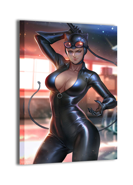 Feline Shadows Wall Art Canvas Print – Catwoman by Nopeys