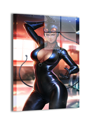 Feline Shadows Wall Art Metal Print – Catwoman by Nopeys