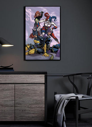 Batgirl Harley Poison Ivy Huntress Wall Art acrylic print by Jesse Hansen