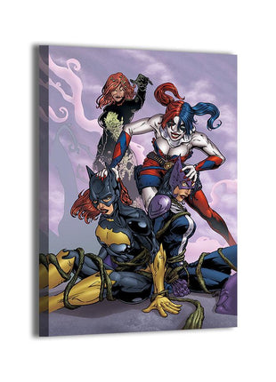 Batgirl Harley Poison Ivy Huntress Wall Art gloss canvas print by Jesse Hansen