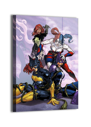 Batgirl Harley Poison Ivy Huntress Wall Art dye-sublimated metal print by Jesse Hansen