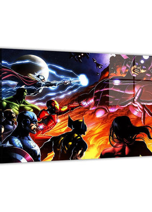 Final Confrontation Avengers vs Galactus — Avengers battling Galactus Marvel wall art by Jimbo Salgado