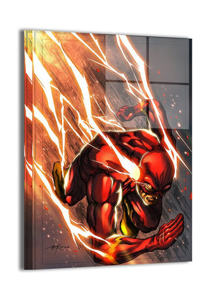 The Flash metal wall art by Brian Balondo