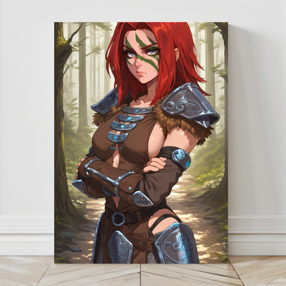 Forest Sentinel Wall Art 24x36 Canvas Print – Epic Archer Fantasy Artwork